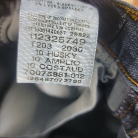 Wrangler Jeans Sz 10 Boys Pants Husky blue Casual Outdoor Straight Leg Denim Kid - Picture 9 of 10